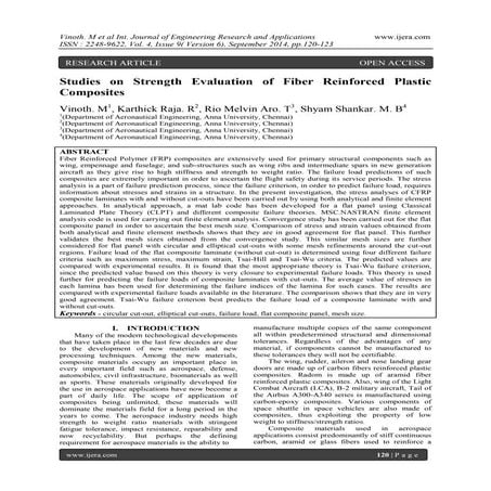 Studies on Strength Evaluation of Fiber Reinforced Plastic Composites