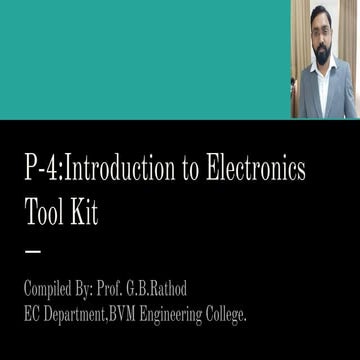 P-4:Introduction  electronics tools kit