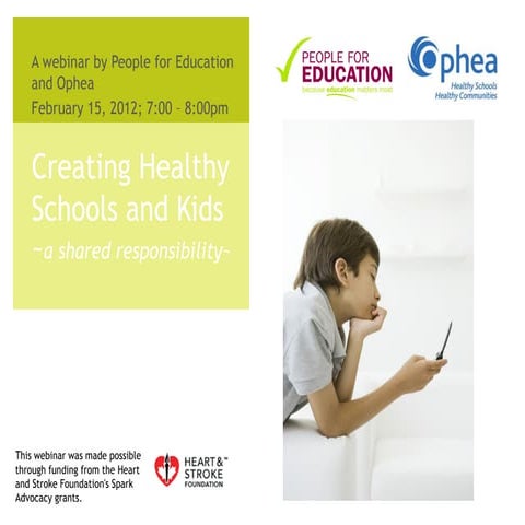 Creating Healthy Schools - the toolkit