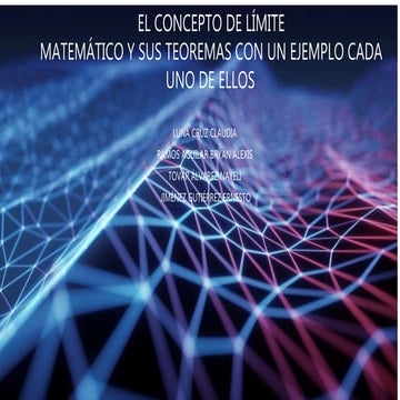 El concepto de limite y sus teoremas