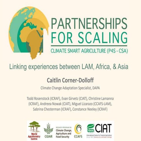 Partnerships for Scaling Climate Smart Agriculture in Africa and Asia