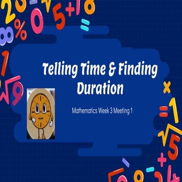 Time (finding duration) Grade 3-4
