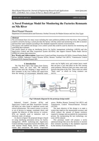 A Novel Prototype Model for Monitoring the Factories Remnants on Nile River