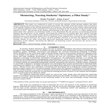 A systematic review of mentoring nursing students in clinical ...