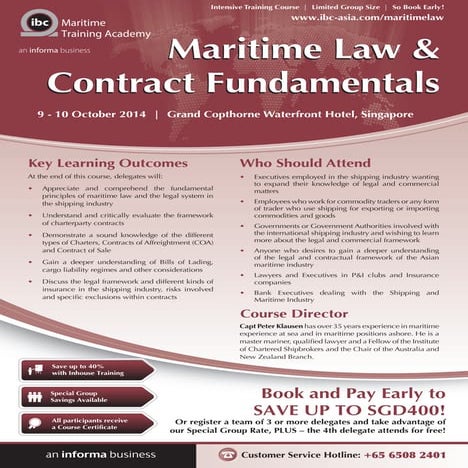 Maritime Law & Contract Fundamentals