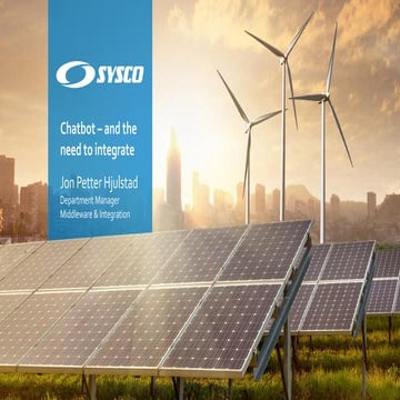 OUGN 2018 - Chatbot and the need to integrate