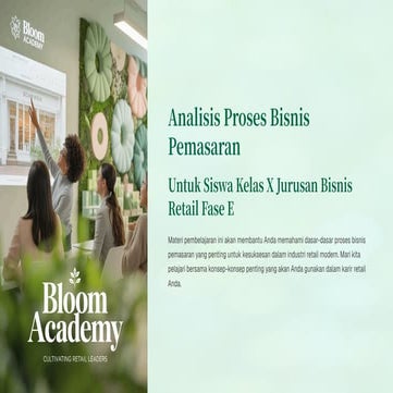 Analisis Proses Bisnis Pemasaran dalam Bisnis Retail | PDF