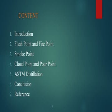 Crude oil and its characteristics testing