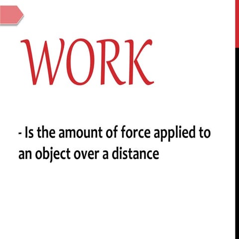 work, energy and power