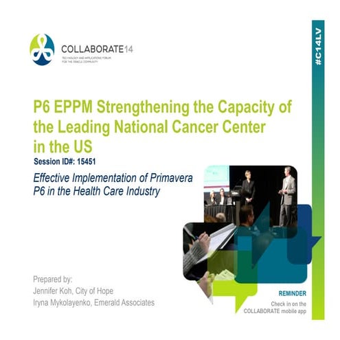 P6 eppm strengthening the capacity of the leading national cancer center in t...