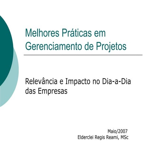 Melhores práticas em gerenciamento de projetos
