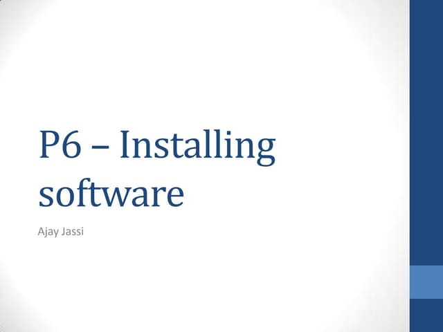 Installing software