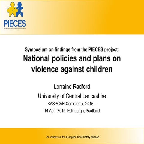 Symposium on findings from the PIECES project: National policies and plans on...