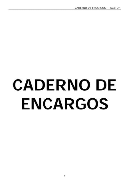 modelo de caderno de encargos