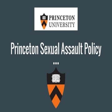 Princeton sexual assault policy