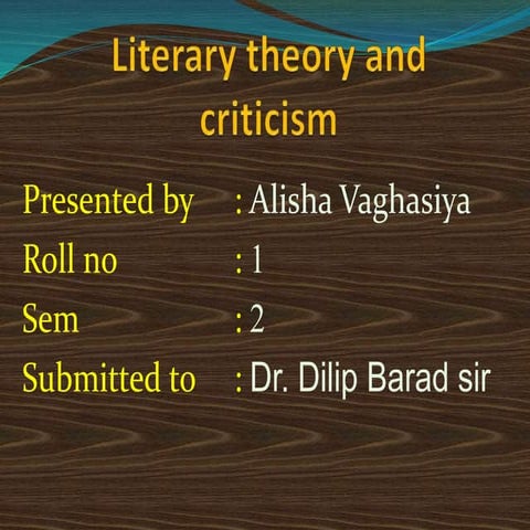 Paper 7 literary criticism