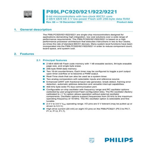 P89 lpc920 921_922_9221