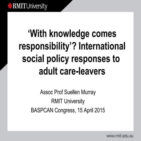 'With knowledge comes responsibility'? International social policy responses ...