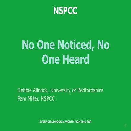 No One Noticed, No One Heard