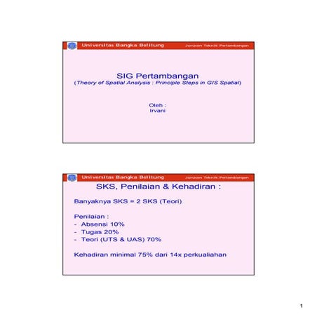 P8 sig pertambangan principle steps in gis spatial