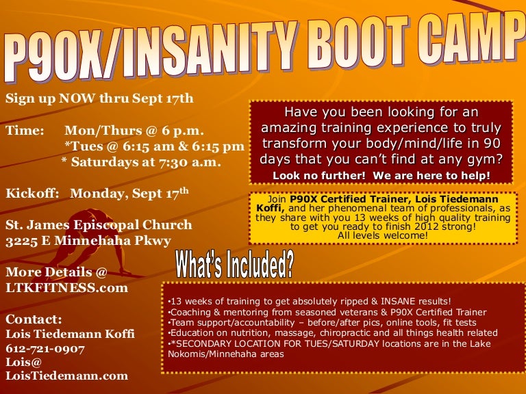 x insanity boot camp flyer fit camp flyers