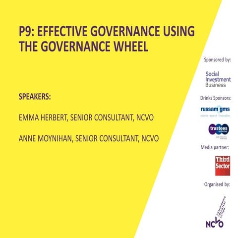 Effective governance using the governance wheel P9 