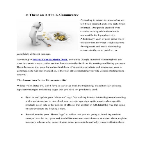 Blog 5 is there an art to e commerce