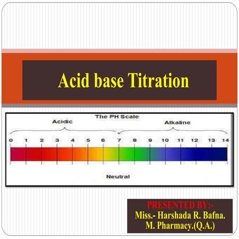 PA- I  Acid-base titration (HRB) 