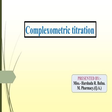 PA-I Complexometric titration.(HRB)