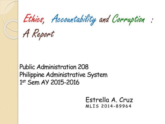 Ethics and Accountability in Public Service | DOCX