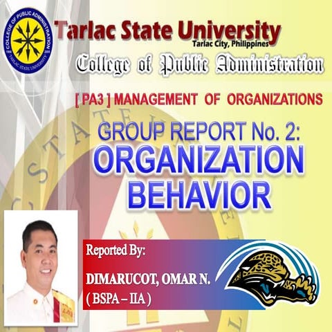 ORGANIZATIONAL BEHAVIOR