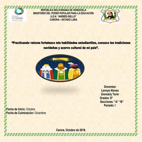 PROYECTO DE APRENDIZAJE DIRIGIDO A 6TO GRADO