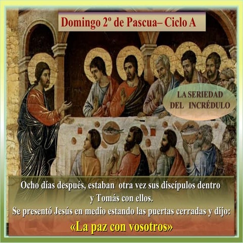2º Domingo de Pascua A Jn 20,19-31