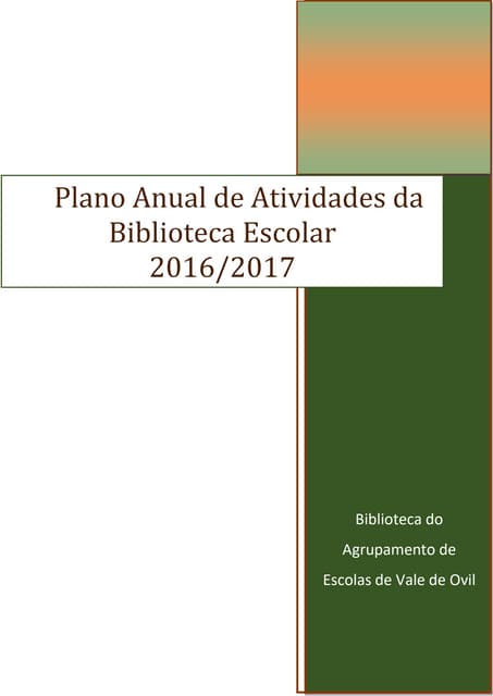 Plano Anual de Atividades da Biblio...