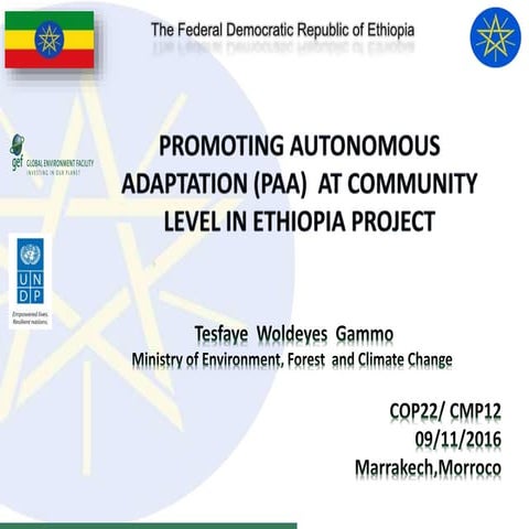 Promoting Autonomous Adaptation At The Community Level in Ethiopia