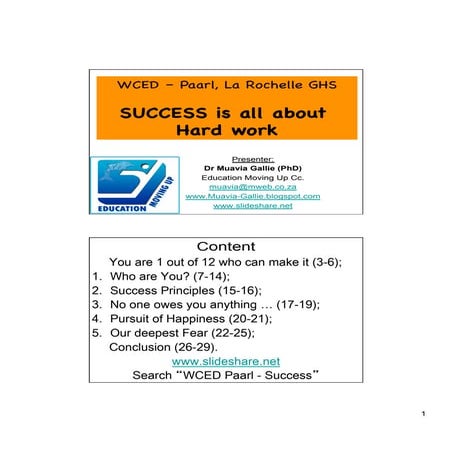 WCED Paarl - Success