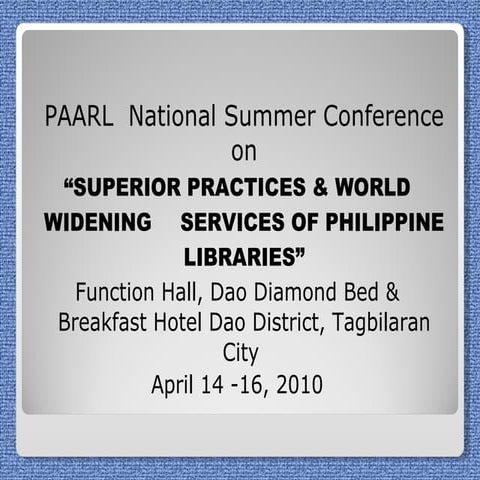 Library Hospitality: Public Relations Work, CRM Applied