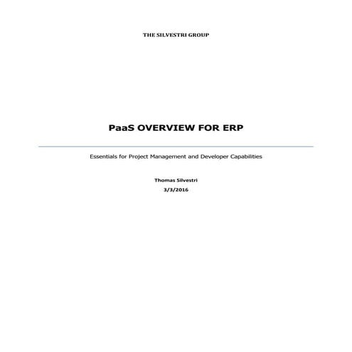 Platform As A Service