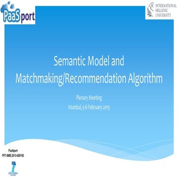 PaaS semantic model and algorithm