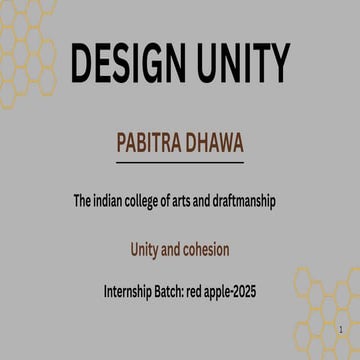 A Graphic Designing Project on "Design Unity"