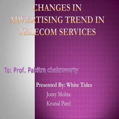Advertisment trends in india ppt