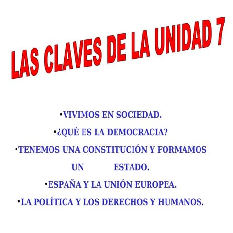 CLAVES TEMA 7