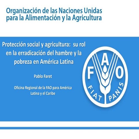 Protección social y agricultura: su rol en la erradicación del hambre y la po...
