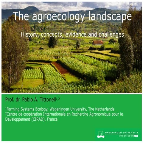 The Agroecology landscape