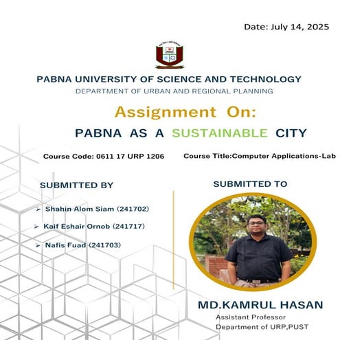 Pabna As A Sustainable City For the Future | PDF