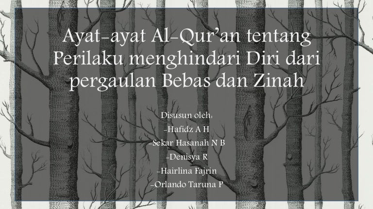 Perilaku Menghindarkan Diri Dari Pergaulan Bebas Dan Zina