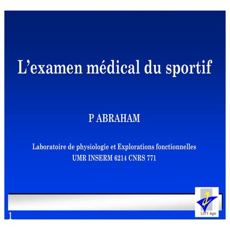 Certificat Medical du Sportif pa 10 05 11