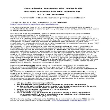 Intervención en psicología, salud y calidad de vida III