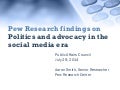 Pew Research findings on politics and advocacy in the social media era