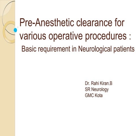PAC clearance in patients with neurological diseases recommendations